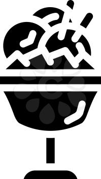 ice cream mango glyph icon vector. ice cream mango sign. isolated contour symbol black illustration
