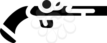 gun weapon pirate glyph icon vector. gun weapon pirate sign. isolated contour symbol black illustration
