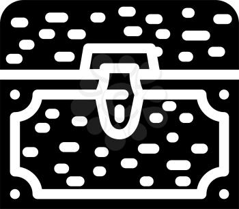 treasure chest glyph icon vector. treasure chest sign. isolated contour symbol black illustration