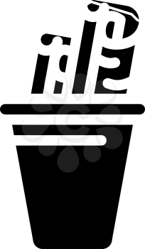 cinnamon sticks glyph icon vector. cinnamon sticks sign. isolated contour symbol black illustration