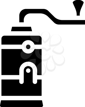 spice grinder glyph icon vector. spice grinder sign. isolated contour symbol black illustration