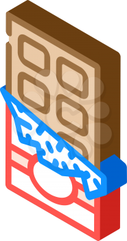 chocolate bar dessert isometric icon vector. chocolate bar dessert sign. isolated symbol illustration