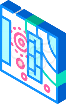 store heatmap isometric icon vector. store heatmap sign. isolated symbol illustration