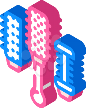 hair dryer brush isometric icon vector. hair dryer brush sign. isolated symbol illustration