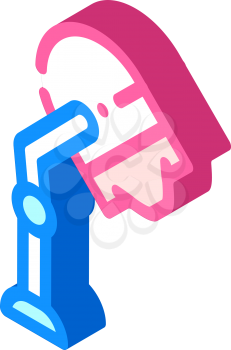 stationery hairdyer isometric icon vector. stationery hairdyer sign. isolated symbol illustration