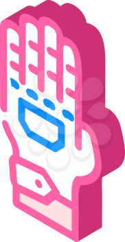 glove protest meeting isometric icon vector. glove protest meeting sign. isolated symbol illustration