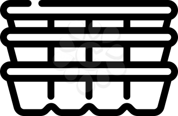 cassette peat line icon vector. cassette peat sign. isolated contour symbol black illustration