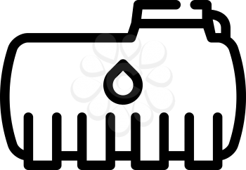 tank plastic detail line icon vector. tank plastic detail sign. isolated contour symbol black illustration