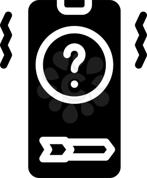 unknown telephone user call fear glyph icon vector. unknown telephone user call fear sign. isolated contour symbol black illustration