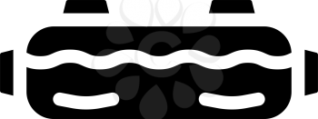 aqua bag gym equipment glyph icon vector. aqua bag gym equipment sign. isolated contour symbol black illustration