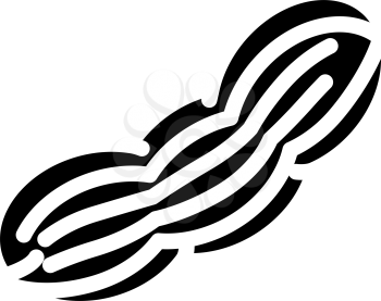 peanut nut glyph icon vector. peanut nut sign. isolated contour symbol black illustration