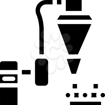 production peat briquettes glyph icon vector. production peat briquettes sign. isolated contour symbol black illustration
