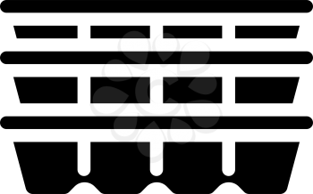 cassette peat glyph icon vector. cassette peat sign. isolated contour symbol black illustration