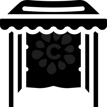 tent from plastic material glyph icon vector. tent from plastic material sign. isolated contour symbol black illustration