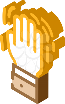 shaking hand fear isometric icon vector. shaking hand fear sign. isolated symbol illustration
