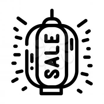 lantern sale line icon vector. lantern sale sign. isolated contour symbol black illustration