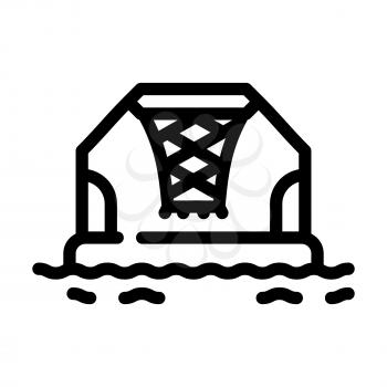 water basketball line icon vector. water basketball sign. isolated contour symbol black illustration