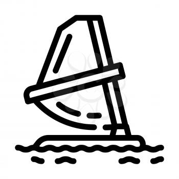 windsurfing water sport line icon vector. windsurfing water sport sign. isolated contour symbol black illustration