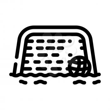 water polo line icon vector. water polo sign. isolated contour symbol black illustration