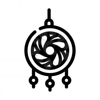weaving amulet line icon vector. weaving amulet sign. isolated contour symbol black illustration