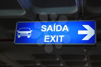 Royalty Free Photo of an Exit Sign