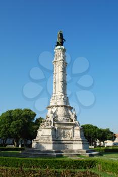 Royalty Free Photo of the Statue of Vasco da Gama in Lisbon, Portugal