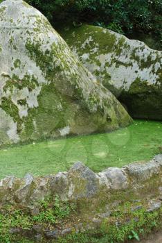 Royalty Free Photo of a Lake and Mossy Stones