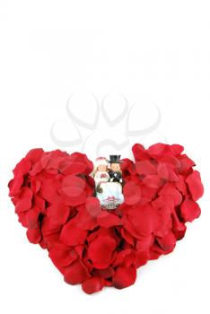 Royalty Free Photo of a Heart Made of Petals