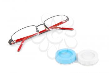 Royalty Free Photo of a Glasses and Contacts