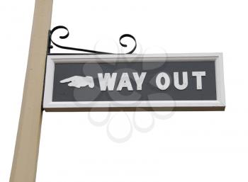 Royalty Free Photo of a Way Out Sign