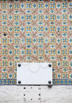 Royalty Free Photo of a Wall of Portuguese Tiles