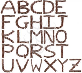 Royalty Free Photo of the Alphabet in Chocolate