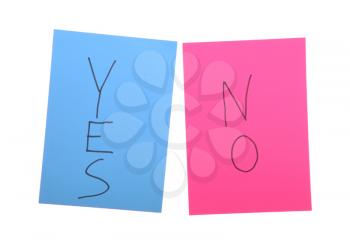 Royalty Free Photo of Yes and No Post-It Notes