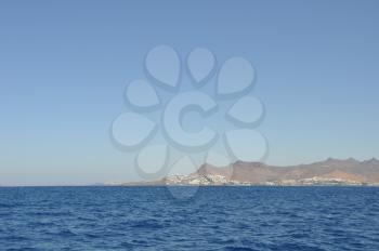 Royalty Free Photo of the Seascape to Bodrum Coast in Turkey