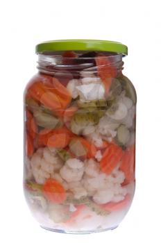 Royalty Free Photo of a Jar of Homemade Pickles