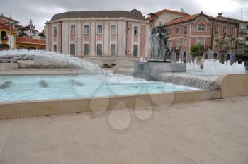 Royalty Free Photo of a Fountain in Leiria City, Portugal