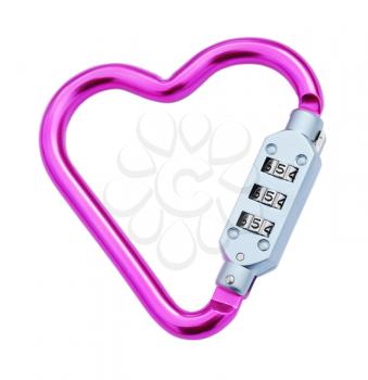 Royalty Free Photo of a Heart Shaped Carabiner
