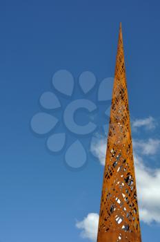 Royalty Free Photo of a Candle Sculpture by Wolfgang Buttress in Gloucester Docks, England