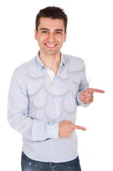 Royalty Free Photo of a Man Pointing