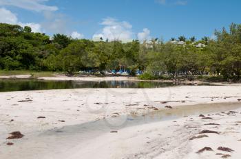 Royalty Free Photo of a Lake and Beach in Antigua