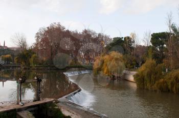 Royalty Free Photo of a River in Tomar, Portugal