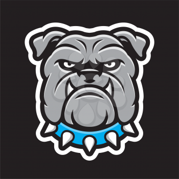 Royalty Free Clipart Image of a Bulldog Mascot