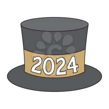 Royalty-Free Clipart Image of a New Years Hat