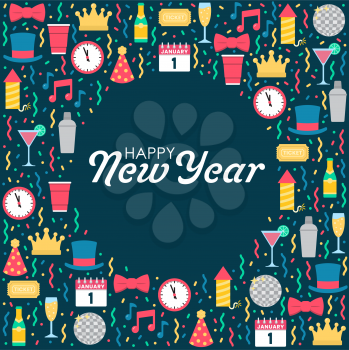 Royalty-Free Clipart Image of a New Years Poster