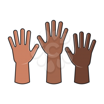 Royalty-free clipart image of hands