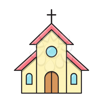 Royalty-Free Clipart Image of a Church