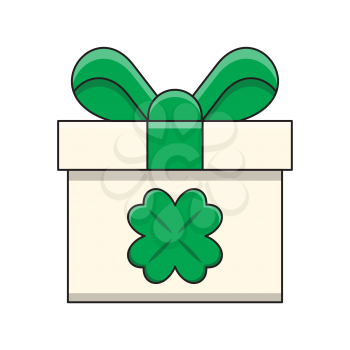 Royalty-Free Clipart Image of a Gift for St. Patrick's Day