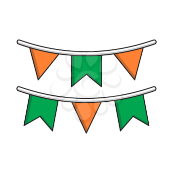 Royalty-Free Clipart Image of a Flag Banner for St. Patrick's Day