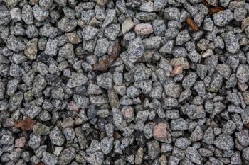 Closeup of a pile of gravel