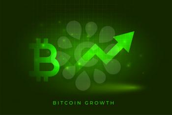 bitcoin success growth chart concept background